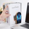 Подставки для книг Синяя бабочка Звездное небо Подставки для книг для полок для удержания книг Прочные нескользящие стопоры для книг Деревянные Декоративные для дома Офиса