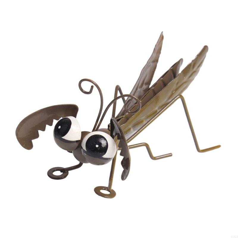 62KD Iron Insect Outdoor Lawn Ornament Yard Accent Metal Insect Display Statues