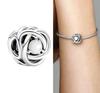 Медные twelve month birthstone сердце вечность шармы бусины кулон подходят к оригинальному браслету для женщин тонкие ювелирные изделия