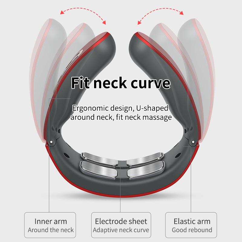 KLASVSA 3D умный электрический массажер для шеи и плеч, импульсный шейный позвонок, физиотерапевтический массаж, облегчение боли