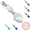 925 Sterling Silver Pendant Women Gemstone Handmade Jewelry New Year Gift Blue Green Purple Copper Turquoise Pearl Lapis Mother Of Pearl Boho