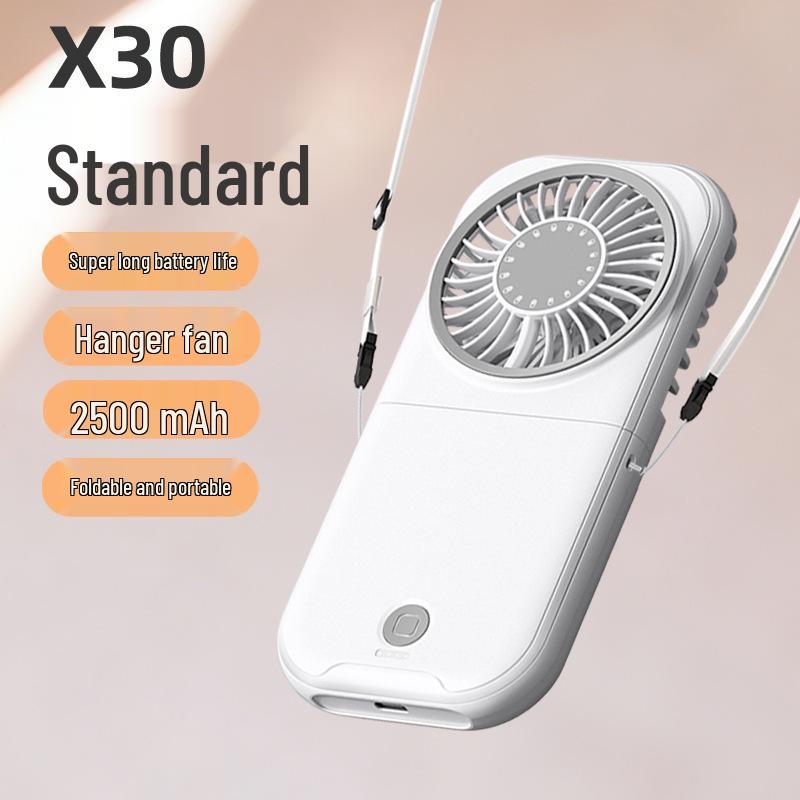 Rechargeable 2026 Handheld Fan: Long Battery Life, Foldable, Portable, High-Speed, Neck Hanging, Desktop Fan