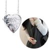 Fashion Heart Locket Necklace Crossbody Bag Necklace Photo Frame Necklace Engraved Metal Photo Case Jewelry for Women
