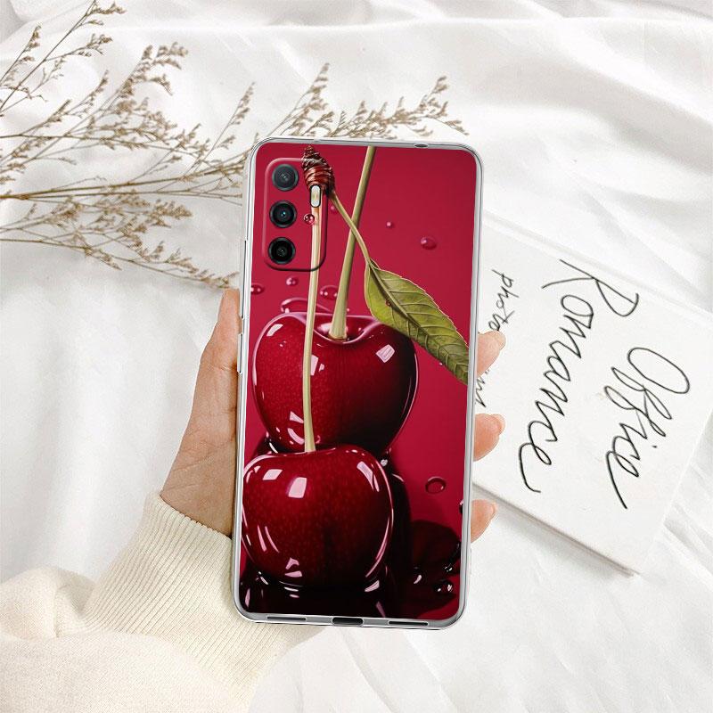 Прозрачный летний чехол для телефона с вишней для Motorola Moto G7 G8 G9 G84 G85 G73 G24 G15 Z2 Play Power Plus