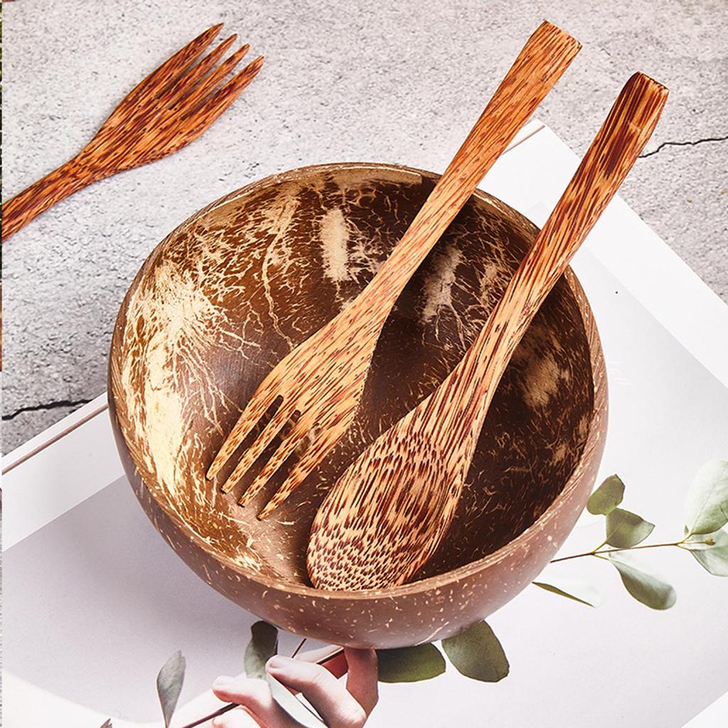 Coconut Bowl Set Modern Portable Multifunctional for Events Camping Outdoor