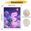 Disney Stitch Sleeping Letter E oil painting art painting kit, handmade diy art painting home wall decoration, starry cloud bedroom decor