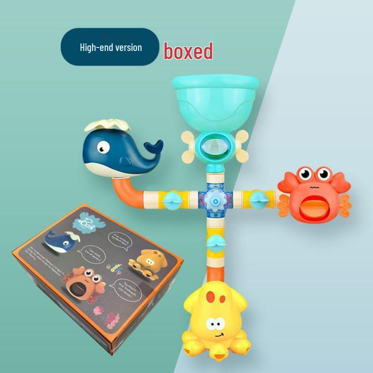 Игрушка для купания на присоске: Вращающийся распылитель воды с трубами