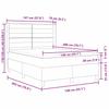 LED Box Spring Bed with Mattress Blue 140 x 200 cm Fabric