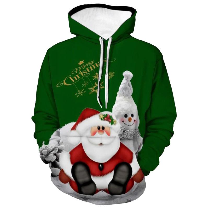 Unisex Christmas Sweatshirt 3D Print Funny Xmas Pullover Men's Hoodie Men Spring Autumn Fashion Casual Jacke Hooded Clothing