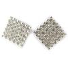 [M7098] - White 'Goddess' Silver Earrings (7 Mm)