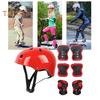 7 шт./компл. детский комплект защитного снаряжения для катания на роликовых коньках, скейтборде, велосипеде, самокате, регулируемый шлем, наколенник, налокотник, защита запястья