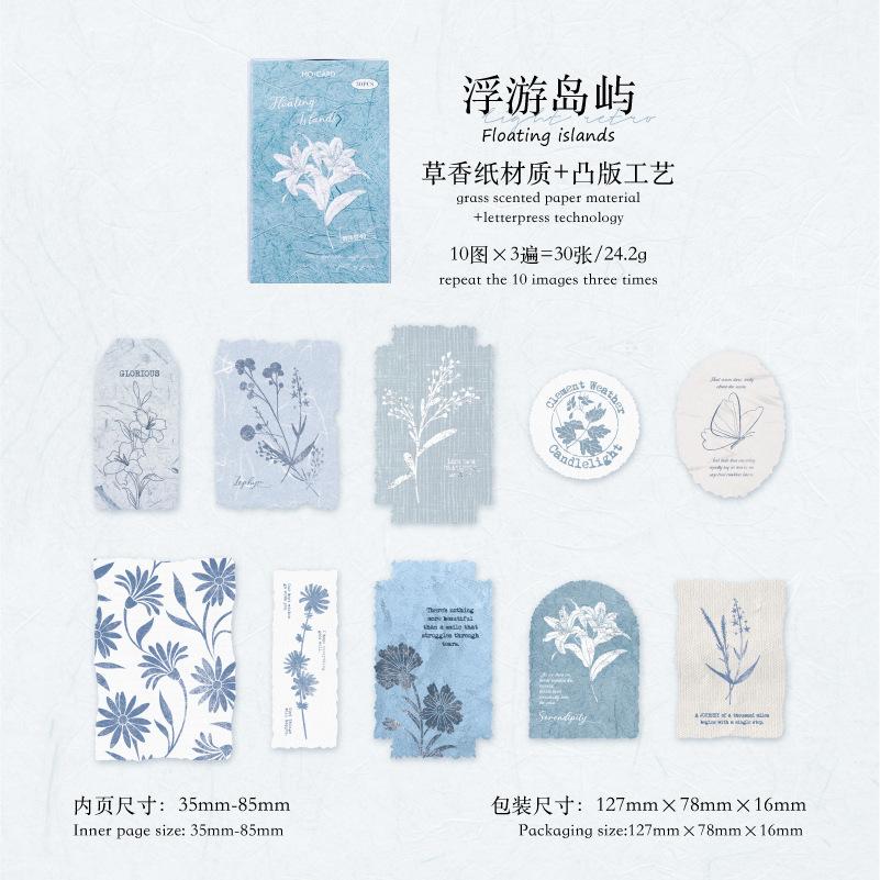 Канцелярские товары Kawaii Letterpress Тисненая цветная коробка Наклейки для записной книжки Серия «Лесная увертюра» Светлый ретро Материал Декорация для блокнота
