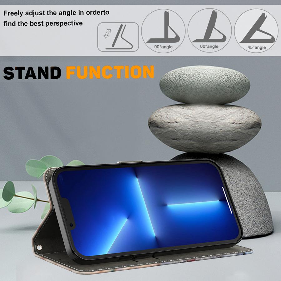 Чехол-кошелек с держателем для карт, чехол из искусственной кожи с цветочным принтом, подставка, ремешок на запястье, противоударный чехол для Nokia 5.3, Nokia G22, Nokia G60, Nokia G21/G11, Nokia G300.