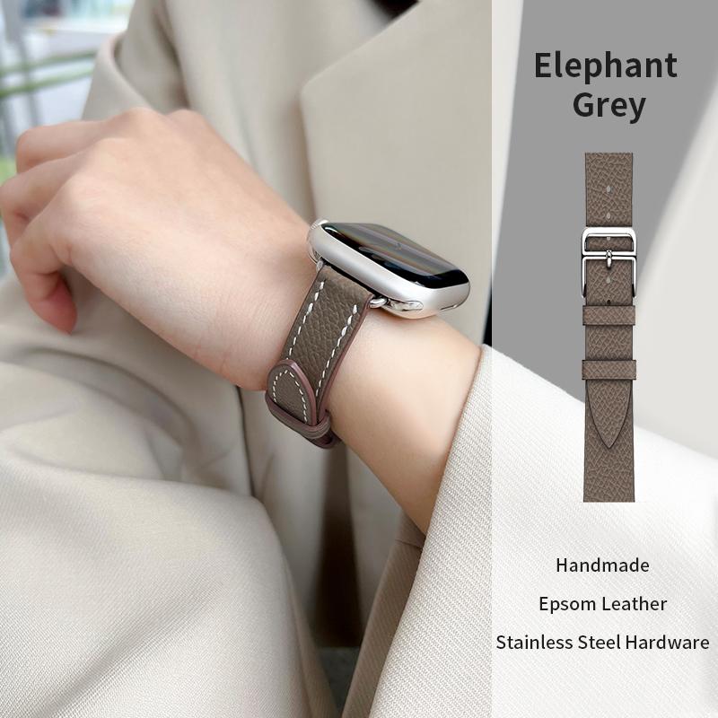 Кожаный ремешок 14 мм для Apple Watch Bands 45 мм 38 мм 49 мм 40 мм 42 мм 41 мм женский браслет для умных часов iWatch All Series