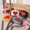 Cozy Up Color Contrast Heart-shaped Camera Phone Bag for Women's Long Casual Diagonal Cross Bag