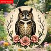 4 Different Styles of Wooden Sign with Owls Pattern, Unique Decorative Plaques for Front Door, Wall Hanging Decor, Ideal Gift for Friend & Family