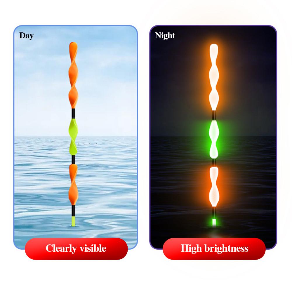 ONLYOU спиральный хвост, привлекательный индукционный электронный поплавок для рыбы, светящийся интеллектуальный поплавок, открытый водоем для озера, пруд, поплавок для подледной рыбалки 2/4 шт./компл.