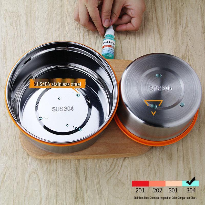 Герметичный ланч-бокс из нержавеющей стали 304 и банка для сохранения свежести для хранения продуктов и приготовления лапши быстрого приготовления