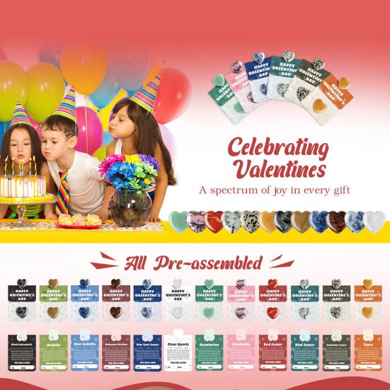 Драгоценный камень в форме сердца, подарки на День святого Валентина для детей, мальчиков и девочек, камень любви в форме сердца