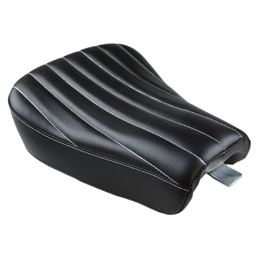 For Harley Sportster Forty Eight XL1200 883 72 48 Black Motorcycle Front Driver Leather Pillow Solo Seat Cushion