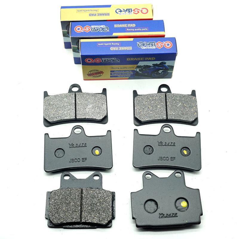 Motorcycle Front Rear Brake Pads for YAMAHA FZR400RR Exup (4DX) 1990-1995 FZS600 Fazer FZS600S 2001 FZR400 FZR 400 FZS 600