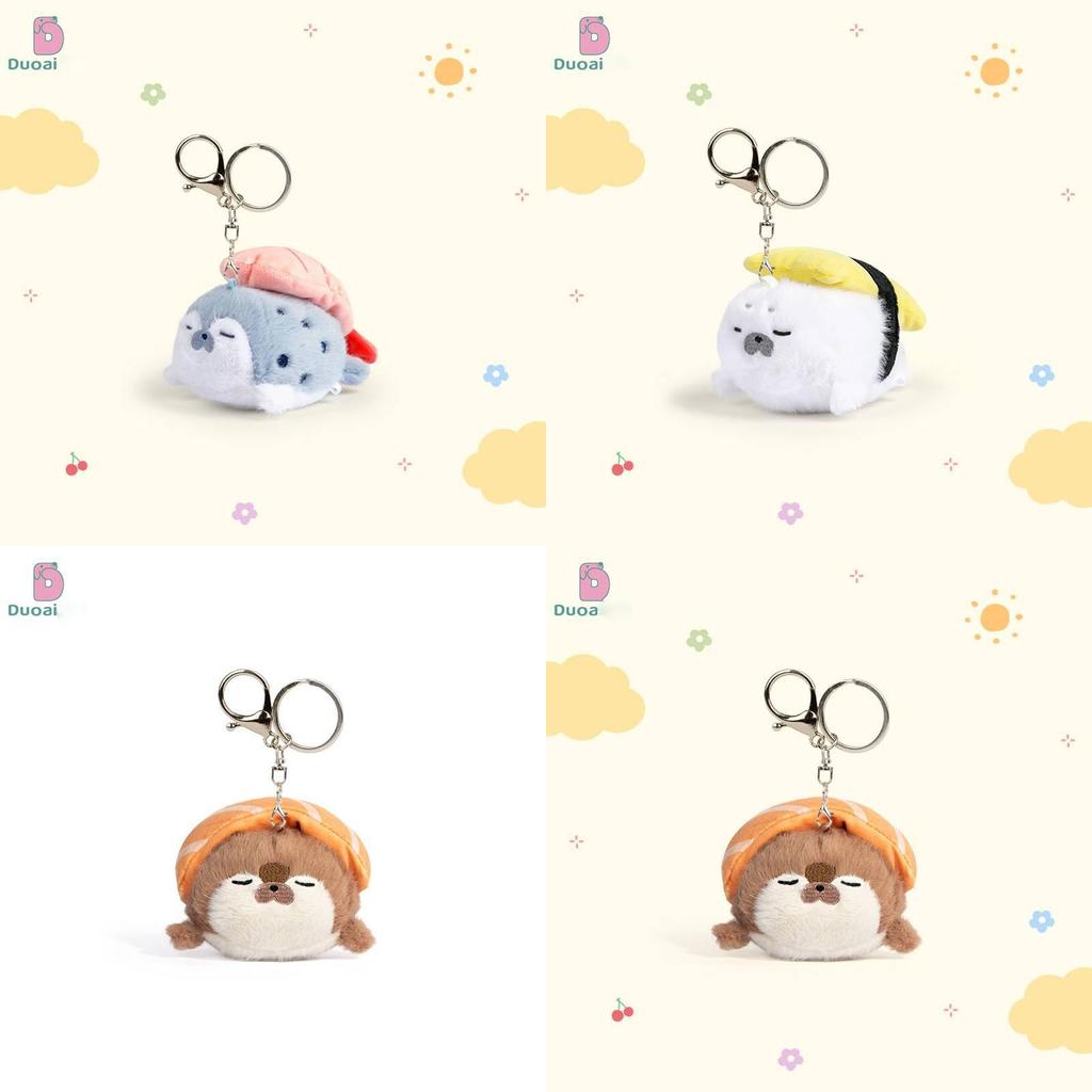 Sushi Otter Mini Plush Stuffed Animal Keychain For Bag Charm Gift For Kids Special Characters Included