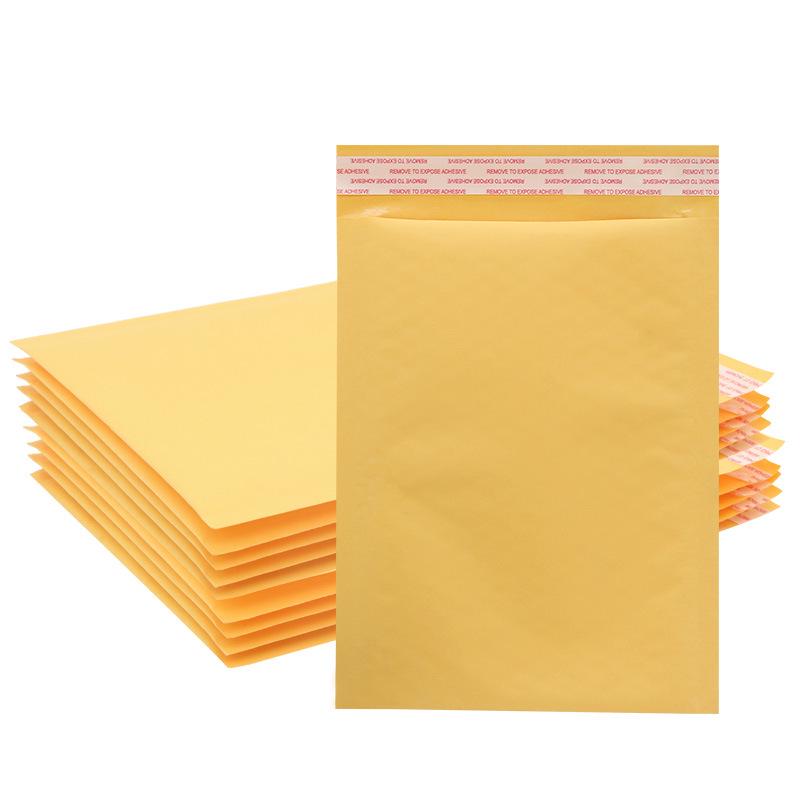 Yellow Kraft Shockproof Waterproof Bubble Envelope for Clothing Packaging