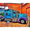 Алмазная картина, круглая алмазная мозаика, синий грузовик, алмазная вышивка, живописная картина из страз