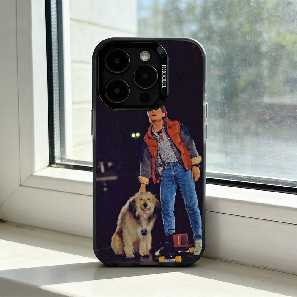 Movie Back To The F-Future Phone Case For iPhone 17,16,15,14,13,12,11 Plus,Pro Max,XS,Colorful Silver Black Cover