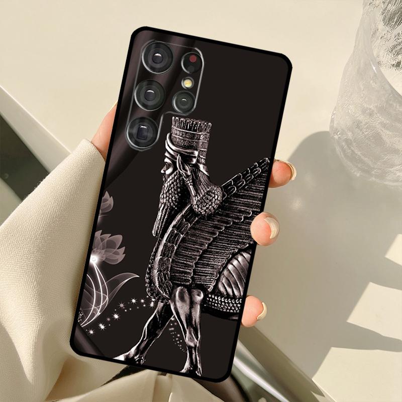 Ламассу Ассирийский Крылатый Бык Чехол Для Samsung Galaxy S23 S22 Ultra S20 FE Note 20 Note 10 S8 S9 S10 Plus S21 Ultra Чехол