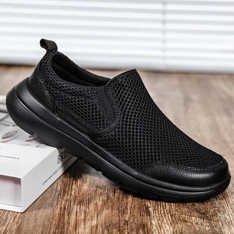 Fashion Men's Breathable Slip On Classic Shoes Comfy Casual Durable Lightweight Walking Shoes 2025