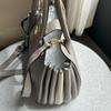 [Pre-Owned] Gray Leather Medium Tote Bag - Excellent #1V1CWGG