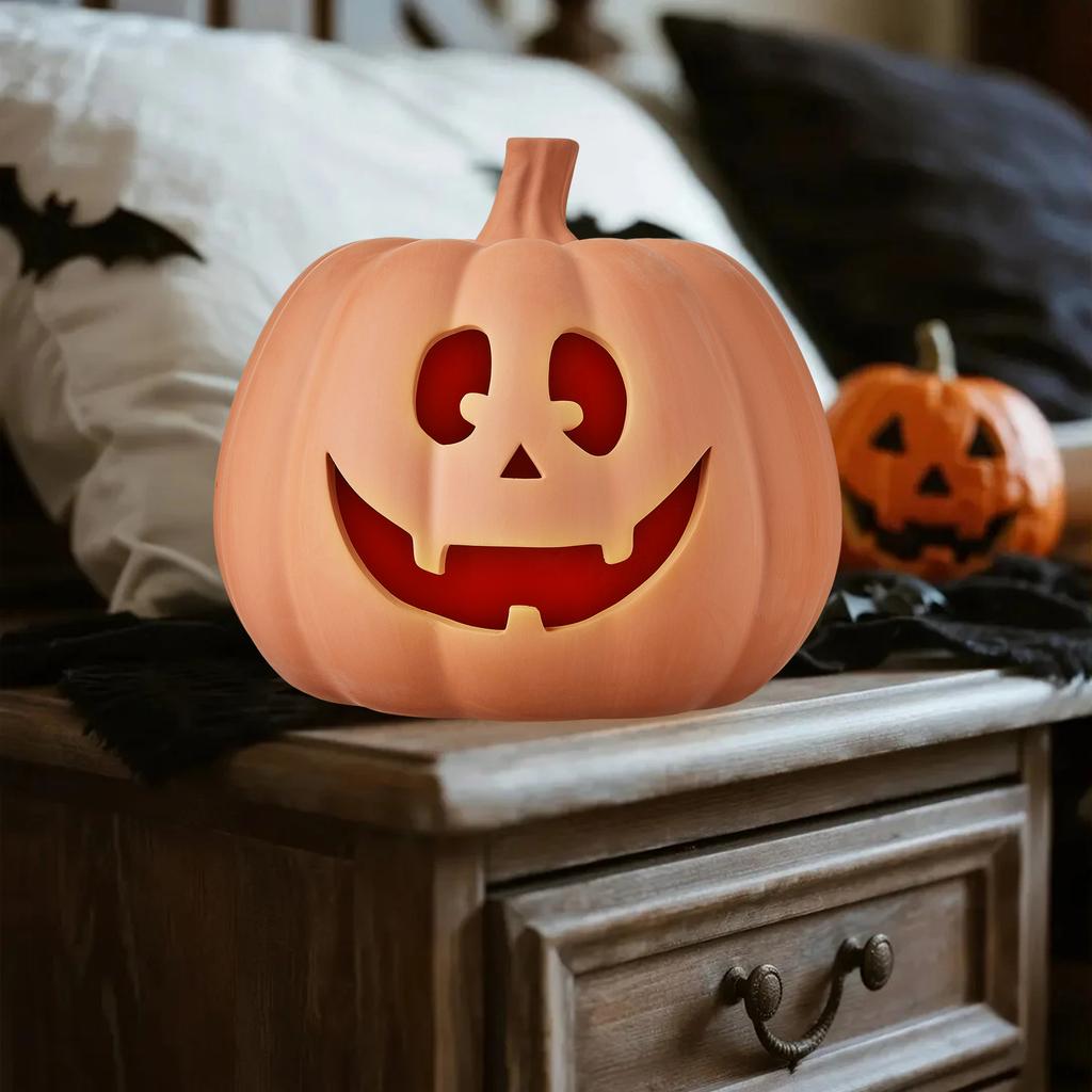 Тыква Настольное Украшение, Украшение на Хэллоуин, Настольные Украшения, Легко разместить на крыльце, столе или каминной полке, Внутреннее и наружное украшение