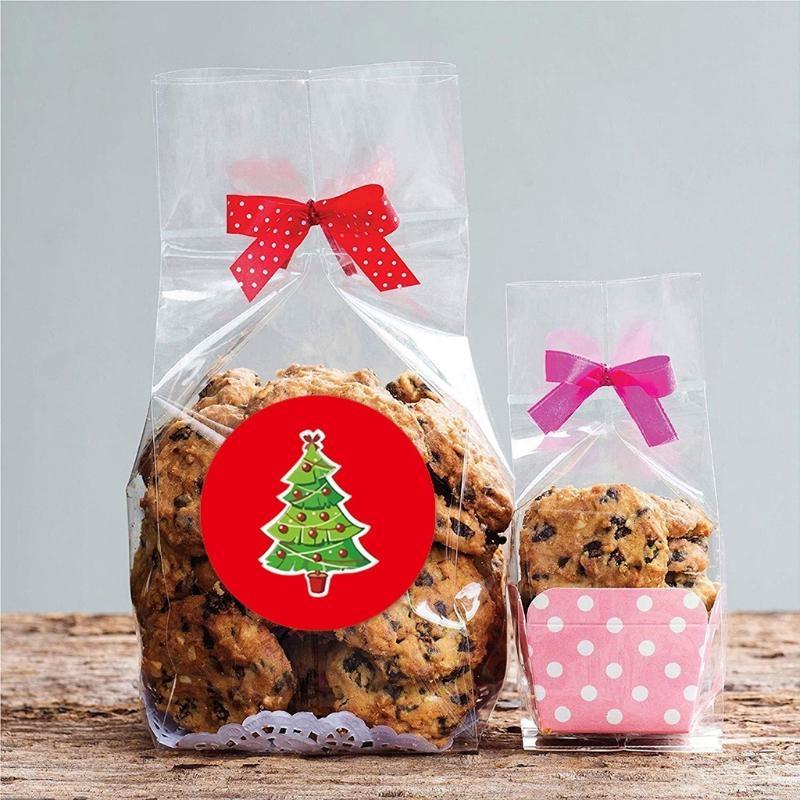 62KD Рулон 500 шт. Рождественские наклейки Открытки благодарности Украшения для подарочной коробки