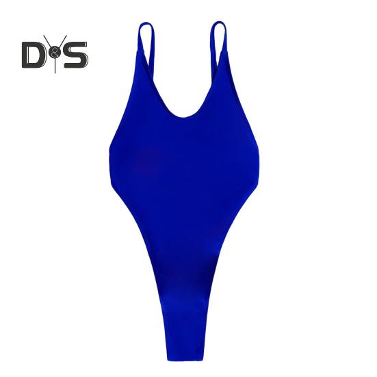 Женский сексуальный монокини с V-образным вырезом без рукавов купальник с открытой спиной, подчеркивающий фигуру, цельный бикини