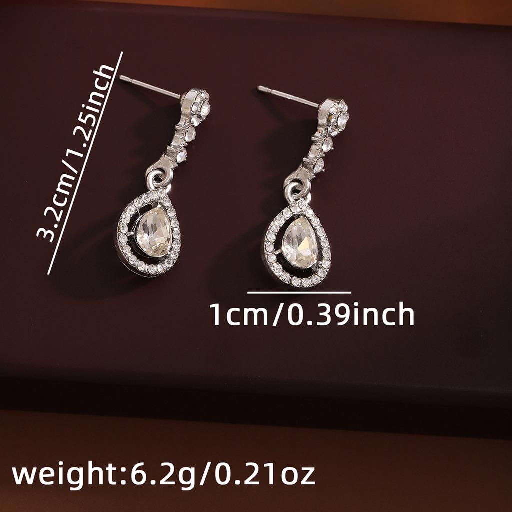Мерцающие серьги-капли с ослепительными камнями циркона, минималистичные и универсальные