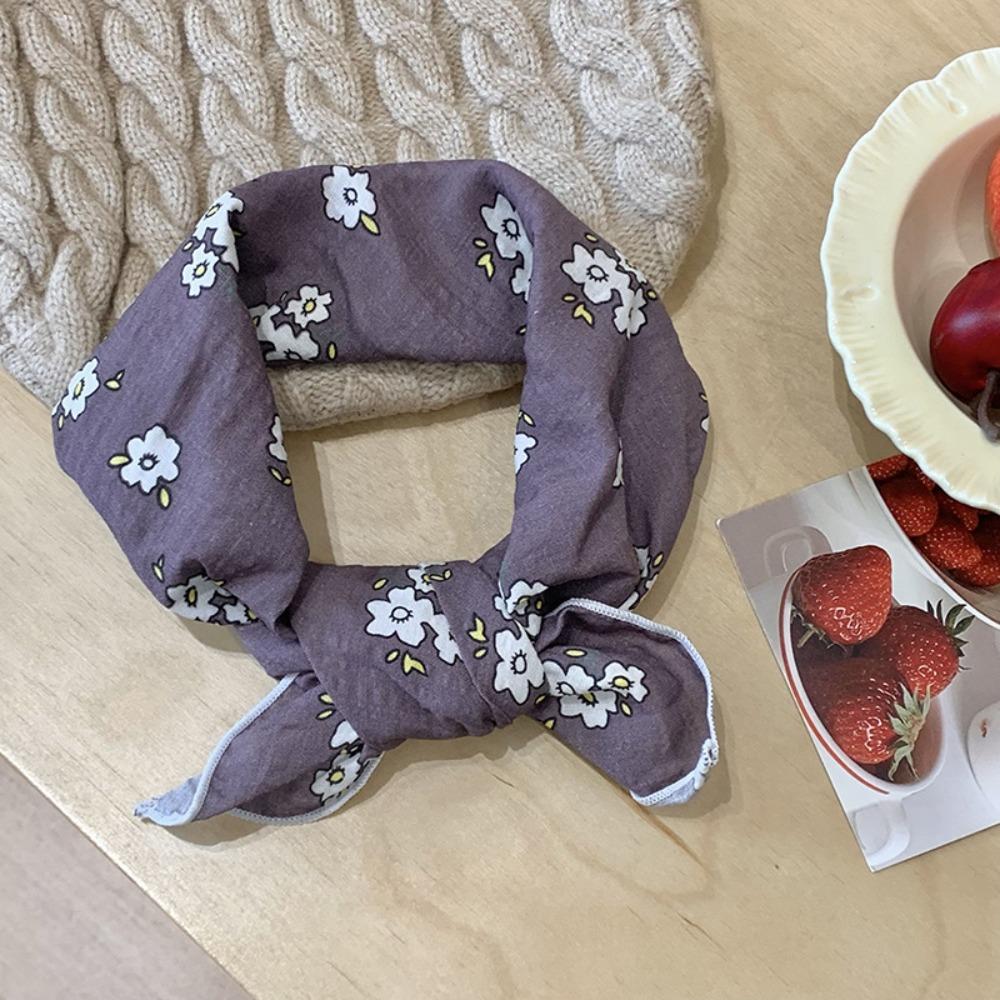 Солнцезащитные шарфы с цветочным принтом, шейный платок, шелковый шарф с принтом, модный маленький квадратный шарф, женский