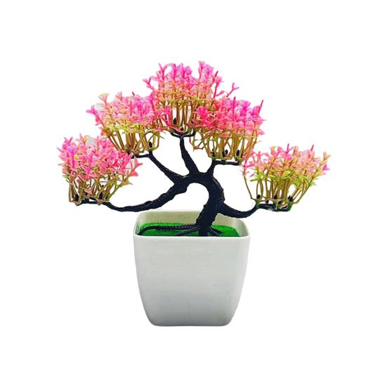 Искусственный бонсай Реалистичный вид Геометрическая форма В горшке Не выцветающий Не увядающий Не требующий ухода