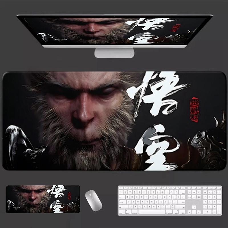Черный коврик для мыши Myth Wukong для компьютерной игры, коврик для ноутбука, черный коврик для клавиатуры Myth Wukong, коврик для офисного стола, компьютерный коврик