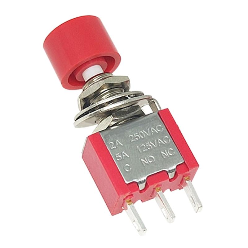 Mini Momentary Push Button Switches PS102 3Pin 6Pin Atomatic Reset 2A250VAC 5A120VAC For Electronics Appliances