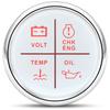 Red Light 52mm 4 LED Alarm Gauge Meter Volt Oil Press Water Temp Check Engine Alarm Indicator Gauge fit Car Boat DC12V24V Custom