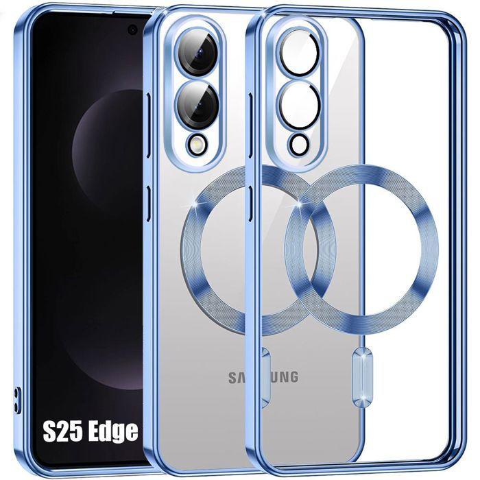 Coque de protection - BOOLING - pour Samsung Galaxy S25 Edge - Silicone - Antichoc - Anneau Magnétique