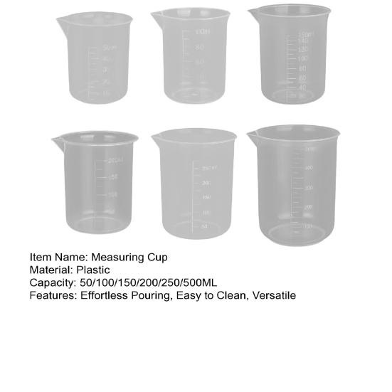 Plastic Measuring Cup Clear Graduated Cup Spout Design Multipurpose Mixing Cups Kitchen Baking Tools
