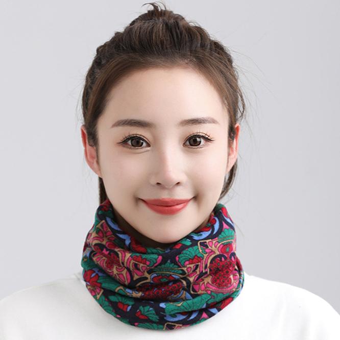 Винтажный снуд с узором снежинок, набор в стиле бохо, мягкий, теплый, эластичный, шапки, зимний, для улицы, ветрозащитный, холодозащитный, защита шеи