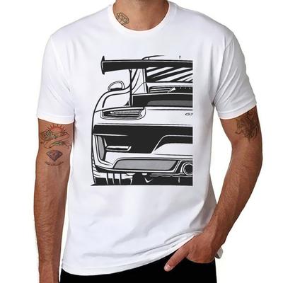 GT3 RS 991.2 Фрагмент Задняя часть Футболка мужская футболки для мужчин повседневная футболка для мужчины приталенная футболка