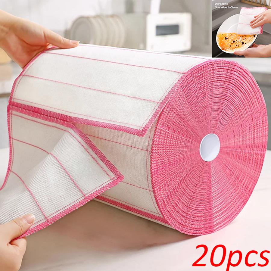 Oil-proof Kitchen Towel 8-layer Microfiber Kitchen Cleaning Cloth Thickened Absorbent Washing Pad Kitchen Daily Dish Towel