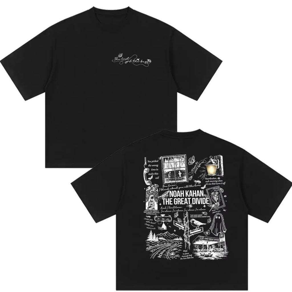 Noah Kahan The Great Divide Tour 2026 Graphic Tshirt 100cotton Unisexs Unisexs Popular Oversized Fashion Casual Tshirt Fan Gift