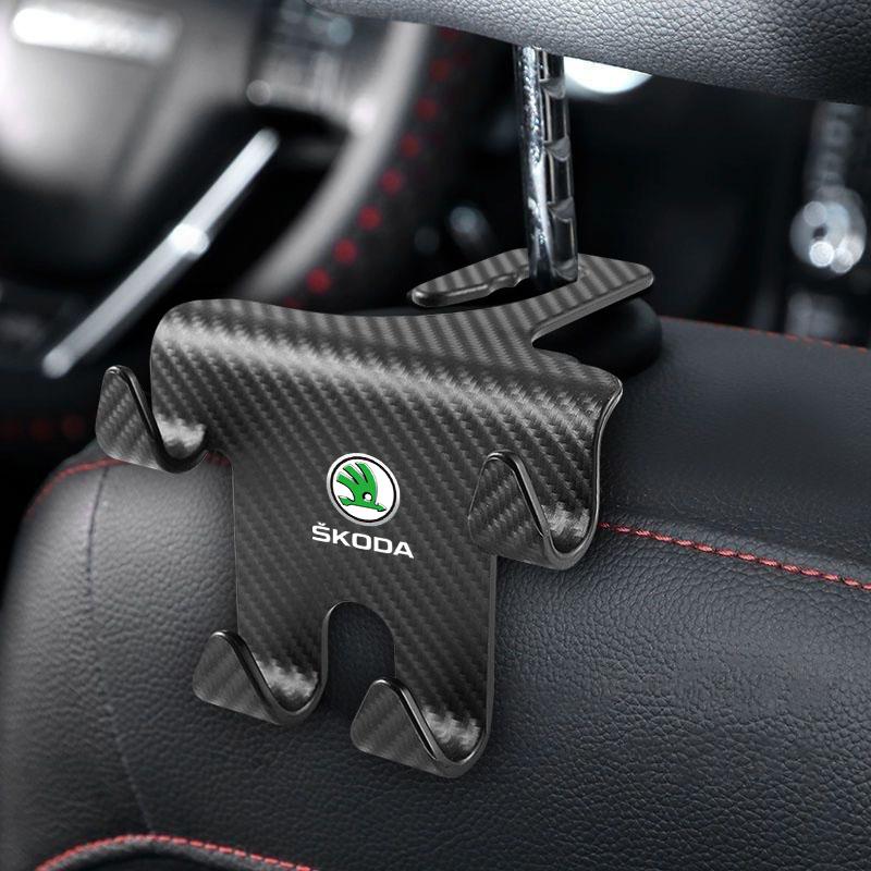 1/2PCS Car Seat Headrest Hook Auto Back Seat Organizer Accessories for Skoda Octavia 2 3 Fabia Kamiq Kapoq Kodiaq A5 A7 Rapid SCALA Superb