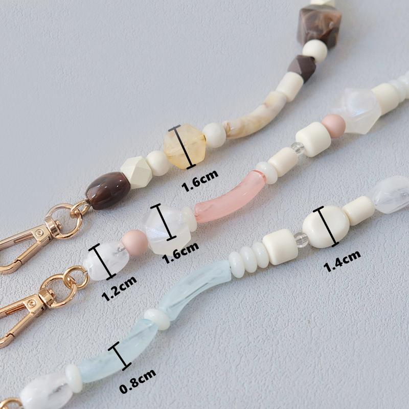 Новый аксессуар для женской сумки, красочные деревянные смоляные бусины, браслет ручной работы, акриловые цепочки для сумок, женская сменная цепочка для ручки сумки