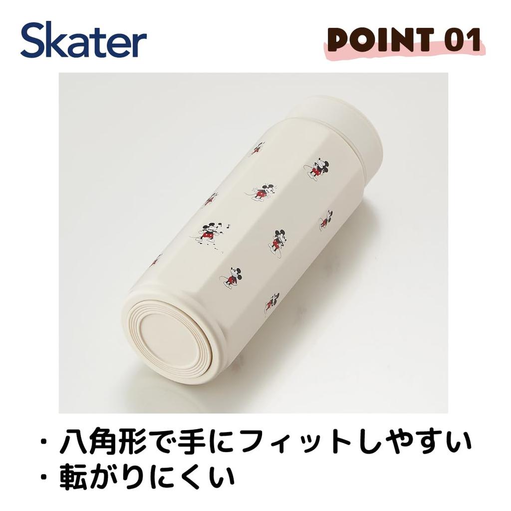 Skater Кружка-бутылка из нержавеющей стали 500 мл Легко держать Восьмиугольная Изолированная Бутылка для воды Дисней Микки Маус STO5-A